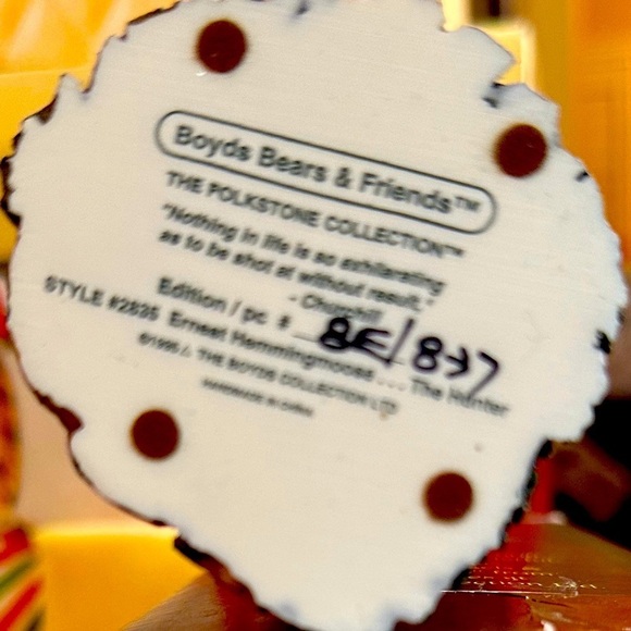 Boyds Bears the Folkstone Collection "Ernest Hemmingmoose" Figurine    - Picture 7 of 8